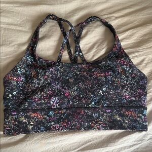 Lululemon Athletica Black Multicolor Sports Bra